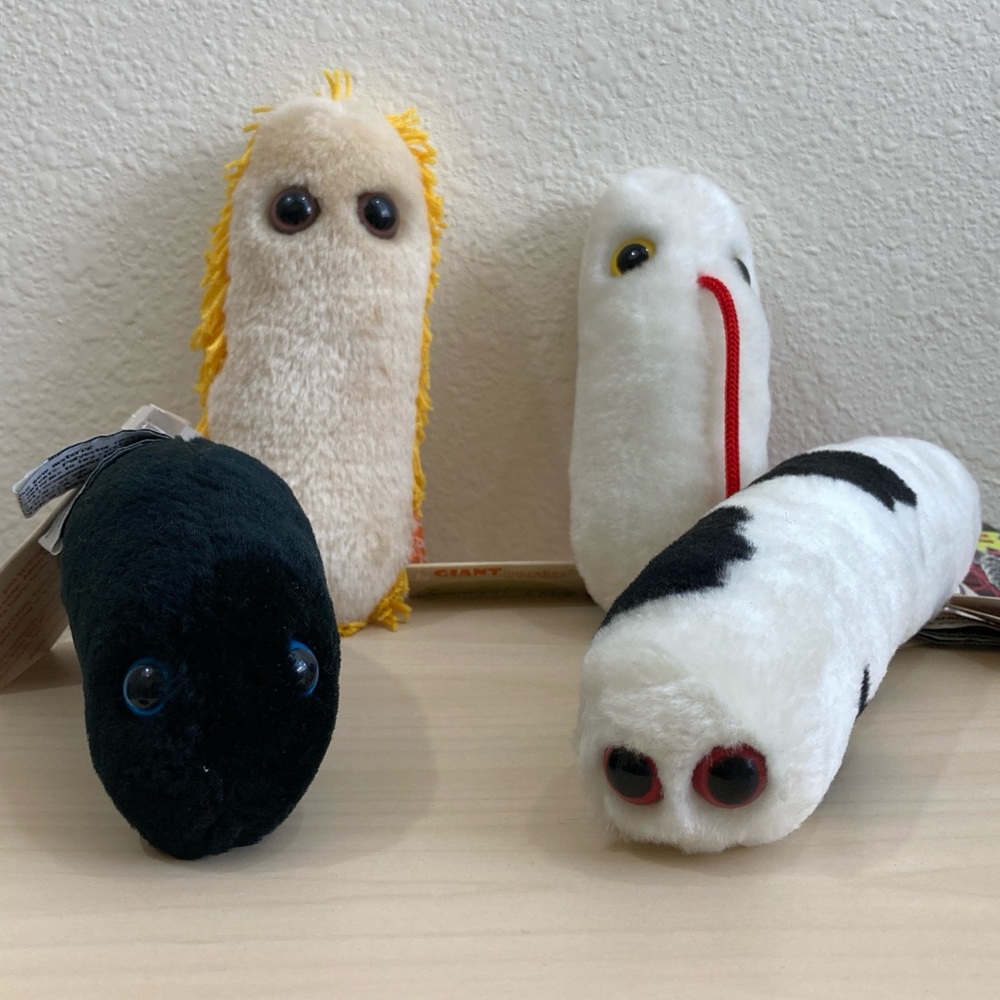 Giant Microbes Plush Plague Mad Cow Salmonella Stomach Ache Science Medical Gift